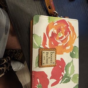 Dooney & Bourke Floral Wallet - Red, Orange, Green